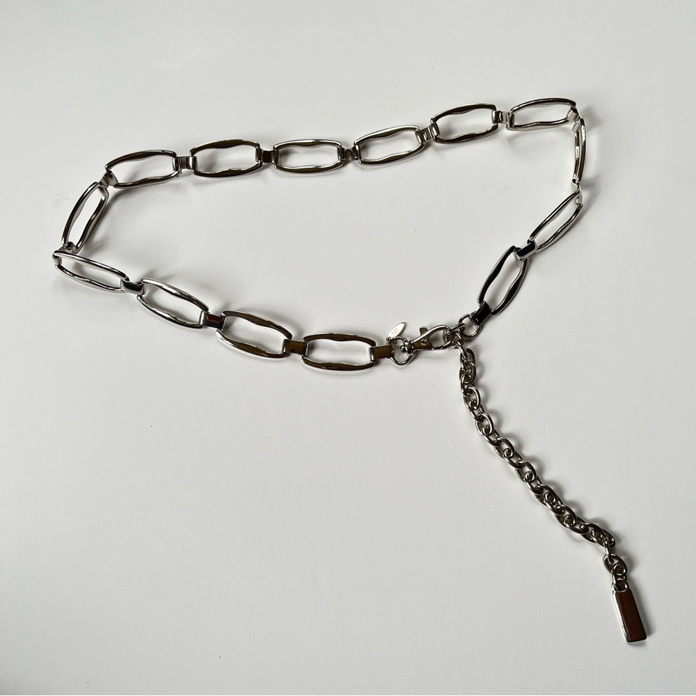 Vintage NY Silver Chain Link Belt chunky